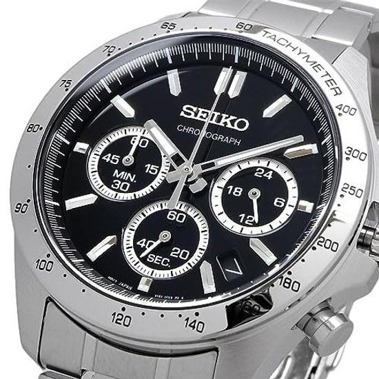 SEIKO 1 5 Second Chronograph Quartz Wristwatch Mens SBTR013 Black