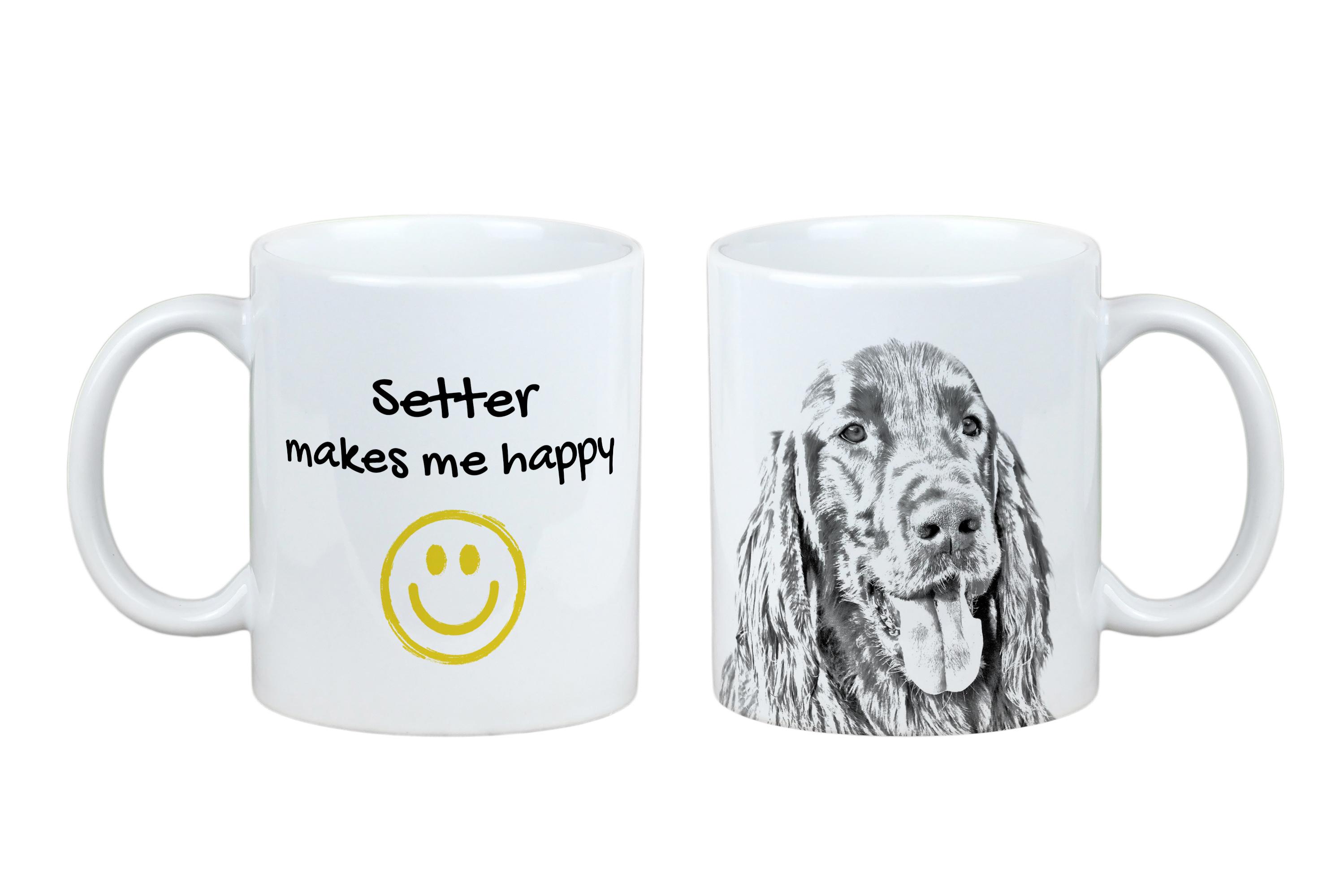 

English setter, Lawerack, Laverack I - cup with a dog, cheerful cup for a dog lover, personalized gift from the Art-Dog brand білий