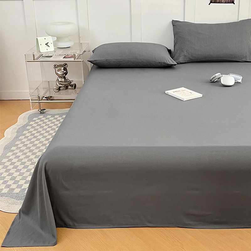 Solid Color Simple Bed Sheet Thickened For Single Double Dorm Home