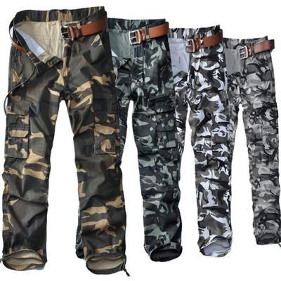Men's Casual Loose Camouflage Multi-Pocket Outdoor Trousers - Large Size Sports Pants