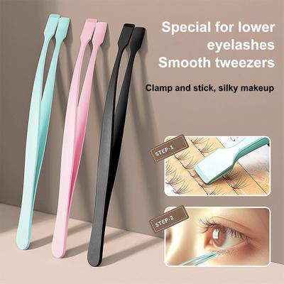 Precise Professional Makeup Tool Lash Applicator Tool Eyelash Cluster Non Slip Applicator Tweezers for Travel Salon Separating