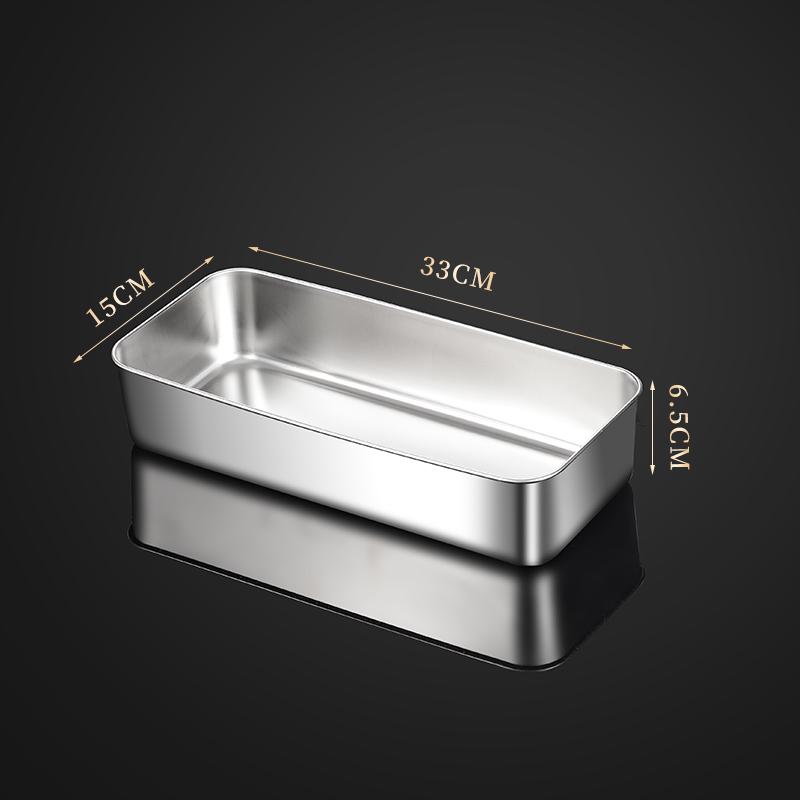 Food Grade Stainless Steel Rectangular Tray for Tiramisu or Cooked Foods
