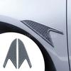 2 pièces aérateurs latéraux universels en plastique pour voiture, flux d'air, garde-boue, adhésif décoratif, insert de grille latérale pour décoration extérieure de voiture