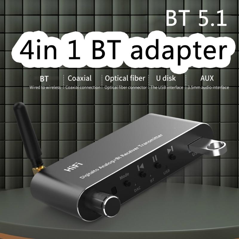 High-performance Digital-to-analog Converter -compatible Eceiver Transmitter Coaxial SB Adapter Aluminum