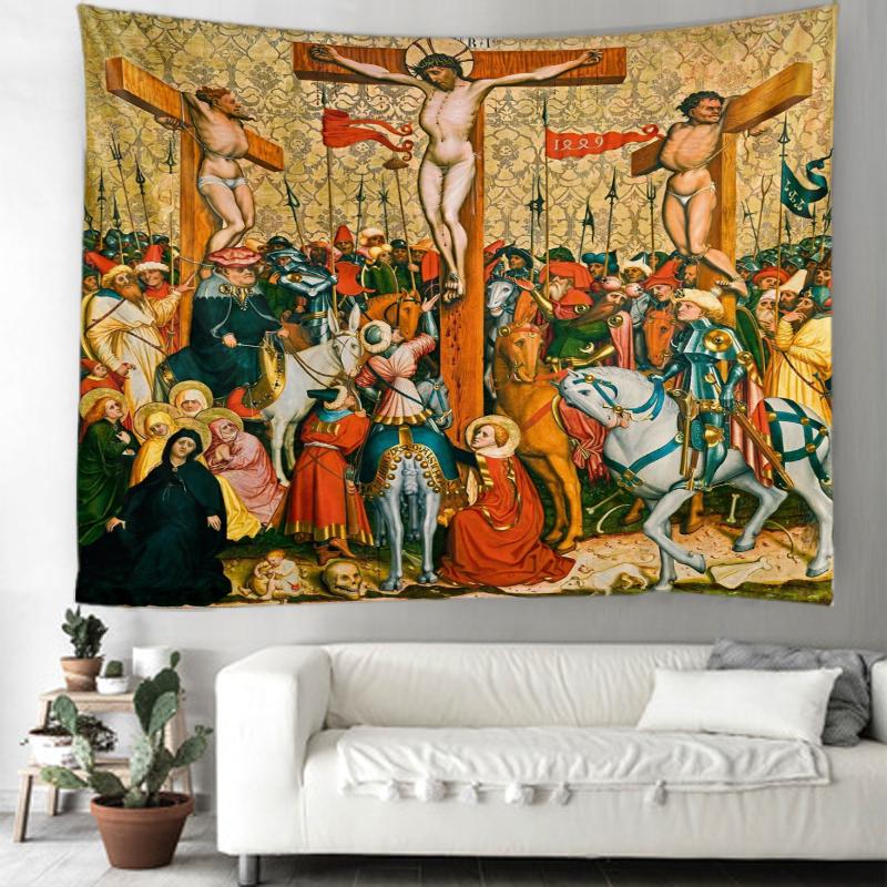 European Ancient Court Illustration Background Decorative Tapestry Mandala Bohemian Decorative Tapestry Home Decoration Tapestry