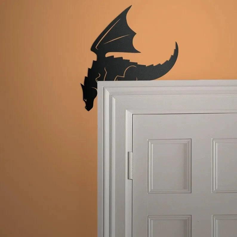 New Cute Dragon Metal Door Topper