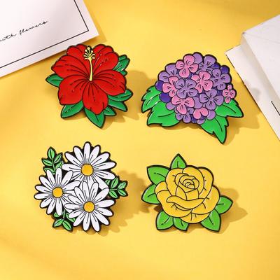Pflanzen Blumen Rosen Brosche Valentinstagsgeschenke Weiße Gänseblümchen Cartoon-Abzeichen Kleidung Accessoires Medaillen