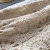 Summer Lace Patchwork A-line Skirt Women Knitting Lace Long Solid Hollow Out Sexy Hollow  Style Loose Basic