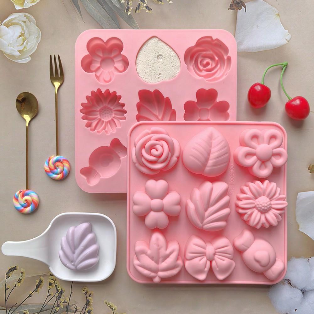 

Flower Silicone Mold, Autumn Silicone Mold, Autumn Maple Leaf Nut Shaped Chocolate Candy Cake Pan Baking Tray Mold one-size розовый