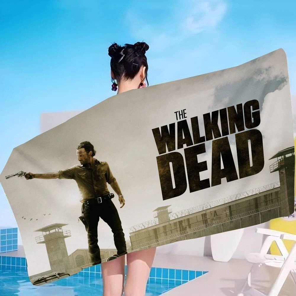 Thrilling Movie The W-Walking D-Dead Microfiber Blanket Quick Drying Towels Oversized Printing Super Absorbent Towel Blanket