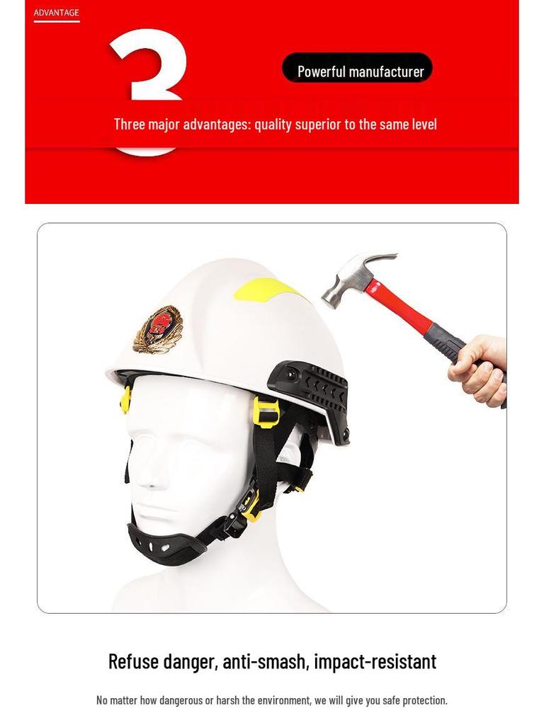 Flame Retardant Shockproof Fire Rescue Safety Helmet