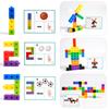 Magic Cube Puzzle Building Blocks Kindergarten Educational Color Recognition DIY Building Blocks Toys Gifts With Changing Colors