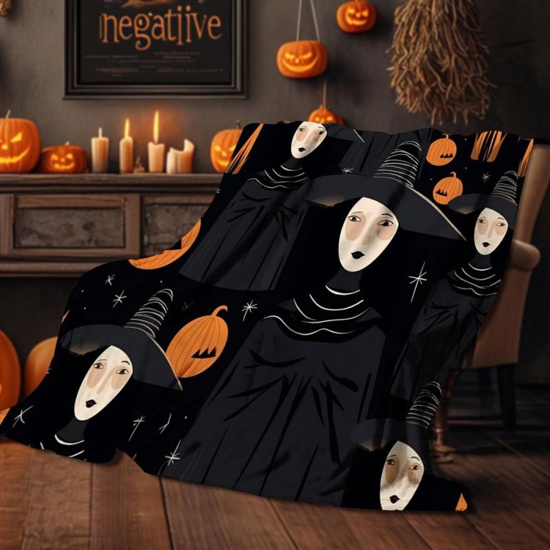 Halloween Print Flannel Blanket Soft Cozy Throw Bed Sofa Plush Fleece 70x100 To 150x200cm