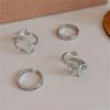 Metal irregular bow ring cold wind open index finger ring personalized simple ring