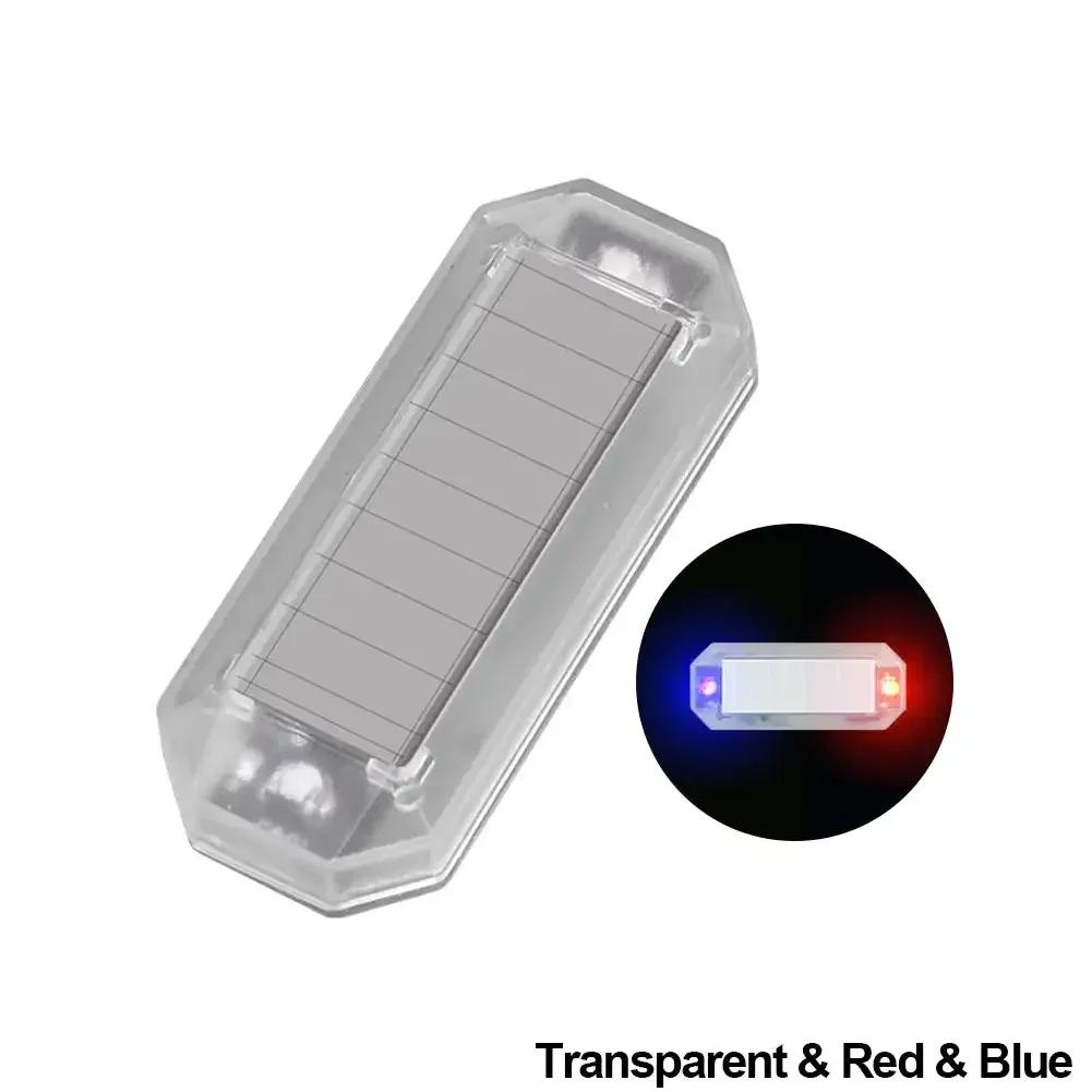 Mini LED Solar Power Bil Varningsljus Natt Säkerhet Simulerat larm Trådlös Stöldskyddslampa Strobe Dummy Larmlampa