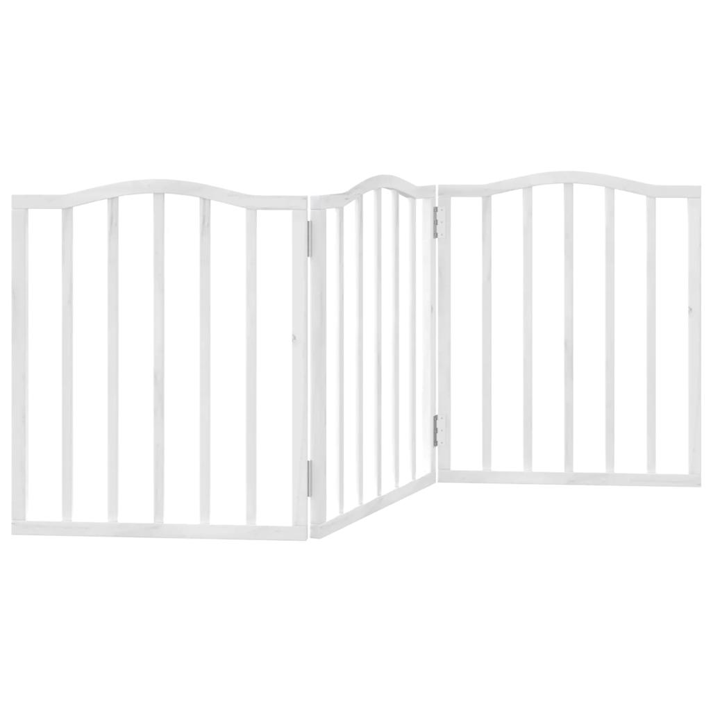 Vidaxl Cancello Pieghevole di Sicurezza per Cani, 3 Pannelli, Bianco, 150 cm