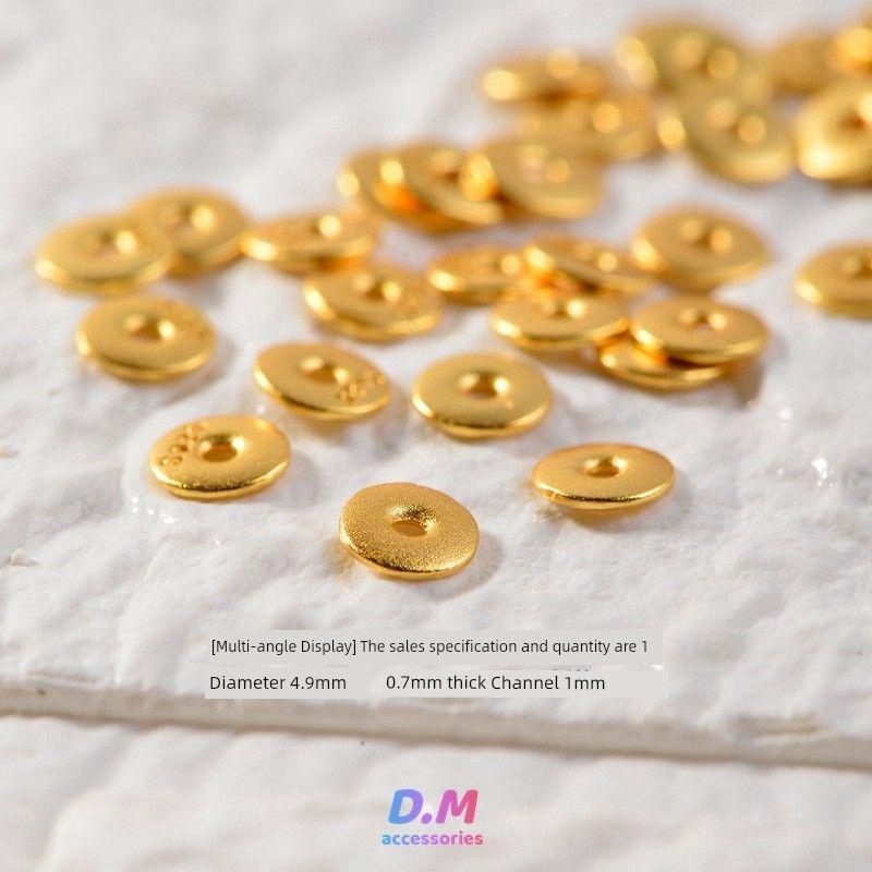 

Посеребренный стерлинговым серебром S925, античное золото, ручная работа, бусины в форме летающей тарелки, бусины-абакус, разделители, аксессуары для браслета Вэньвань DIY, ремешок для переноски s925 sterling silver 4.9mm spacer [1] 0381