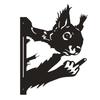 Peeping Animal Sign Metal Middle Finger Squirrel Sign Outdoor Flipping Off Deer Yard Art Decoration Rustic Animal Wall Art Ornament
