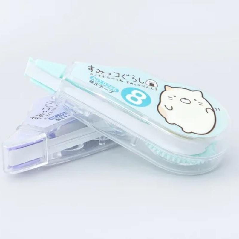 4 Peças Kawaii Sumikko Gurashi Corretivo White Out Fita Corretiva Brinde Promocional Papelaria Material Escolar de Escritório