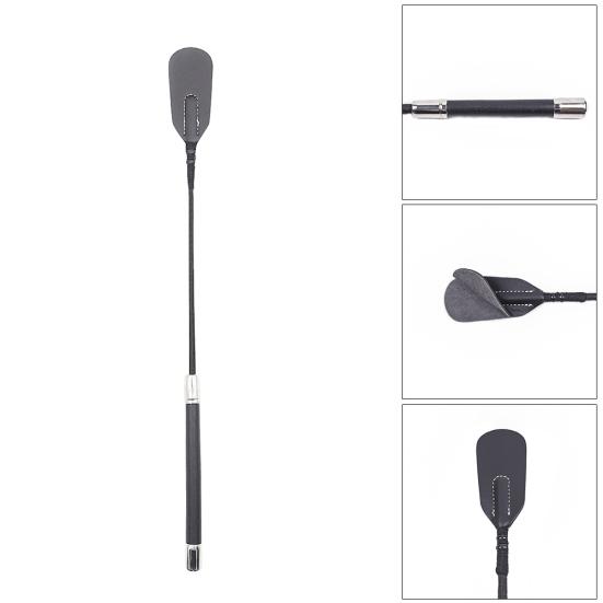 Long Handle Faux Leather Riding Crops BDSM Bondage Spanking Paddle Whips Sex Toy