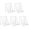 5 Pieces Clear Tablet Holder Acrylic Stands for Displaying Paintings Books Music Sheets Notebooks Artworks CDs
