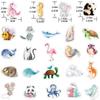 80pcs Cute Animal Stickers for Kids Cartoon Animals Decals On Water Bottle Laptop Scrapbook Watercolor Waterproof Vinyl Sticker