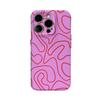 Pink Tangled Lines Phone Case for IPhone 16 15 14 13 12 11 X XS XR XSMAX 7 8 Pro Max Plus Double-layer Back Cover
