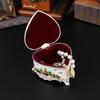 Castle Heart-shaped Small Jewelry Storage Box High-end Exquisite Special Metal Light Luxury Jewelry Box Wedding Gift