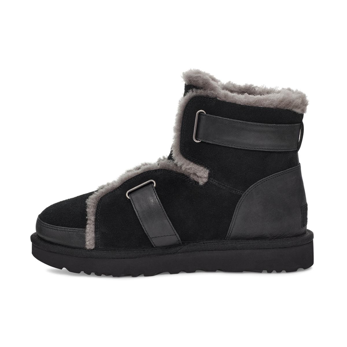

UGG Dune Mini Buckle Boot Fleece Lined Black Women s 1119431-BLK 36