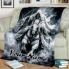 1PC Custom Name Ghost Rider Mist Flannel Blanket Versatile,all-season Throw Suitable for the Living Room,bedroom,camping,travel,and Gift
