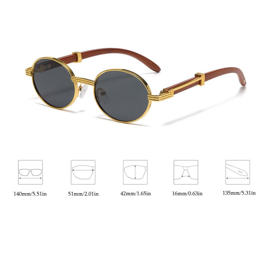 Fashion Oval Sunglasses Men Women Anti Wood Sun Glasses Male Female Classic Small Square Summer Traveling Shades UV400