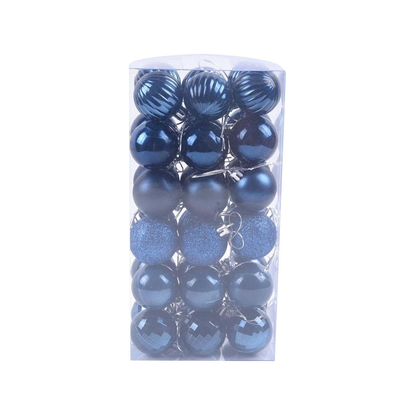 

Рождественское украшение 4 см 36 Рождественский шар Подвесное украшение Яркий шар-бочка Пластиковый шар с гальваническим покрытием One Size