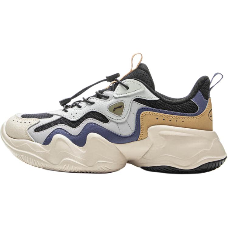 

Li Ning Детская спортивная серия лайфстайл Удобные универсальные кроссовки с низким верхом Унисекс Повседневная обувь Серый YKCV250-5 35