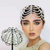 1Pc New Arrival Pearl Beaded Hollow Out Tassel Headband Forehead Decor Headwear Daily Style Hot Style Hair Accessories