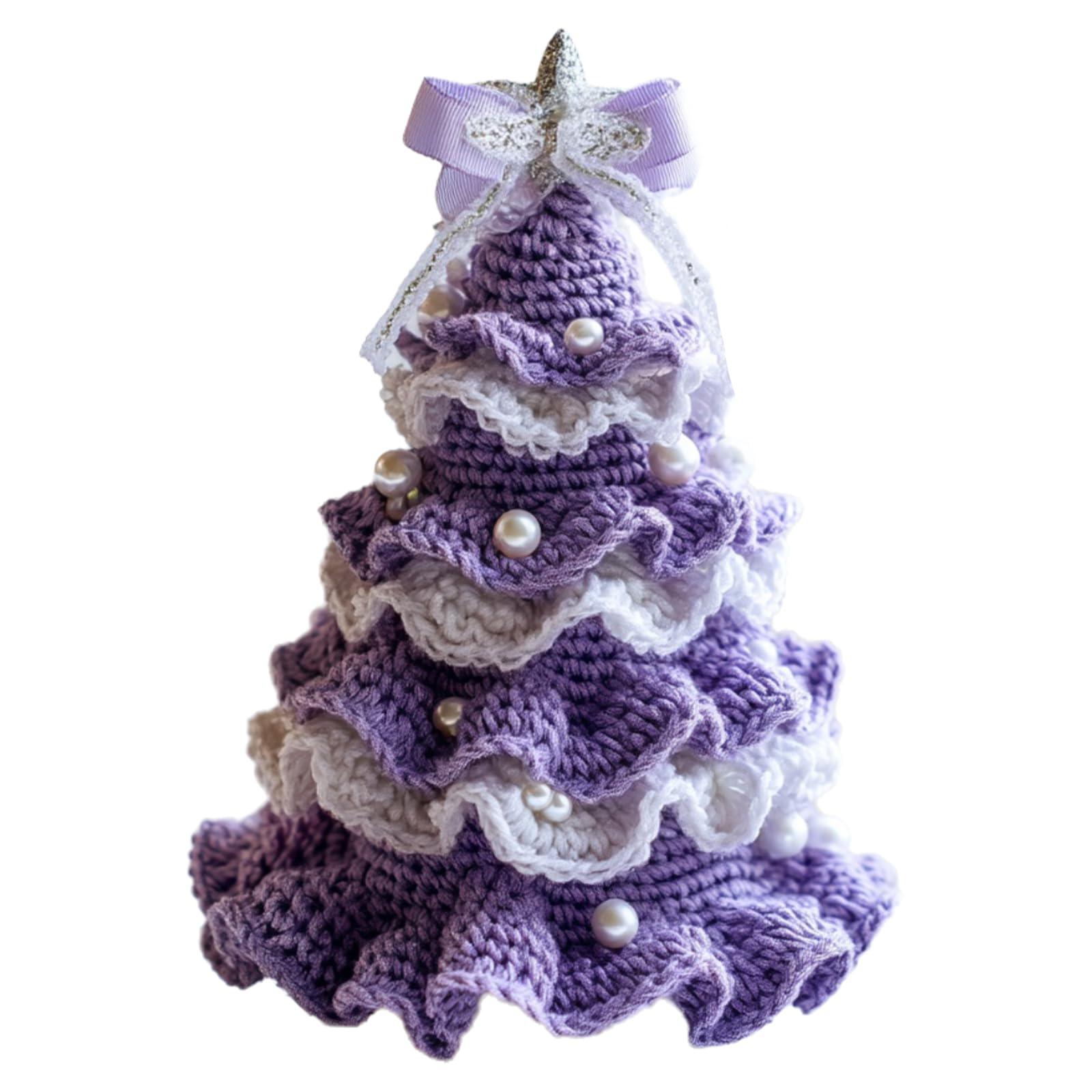 

DIY Crochet Christmas Tree Kit Handmade Holiday Decoration Set One Size