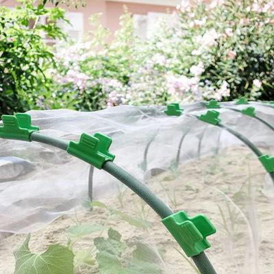12Pcs Greenhouse Film Clamps Garden Tarpaulin Netting Tunnel Hoop Pipe Clamp Shed Row Cover Shading Frame Support Planting Tools