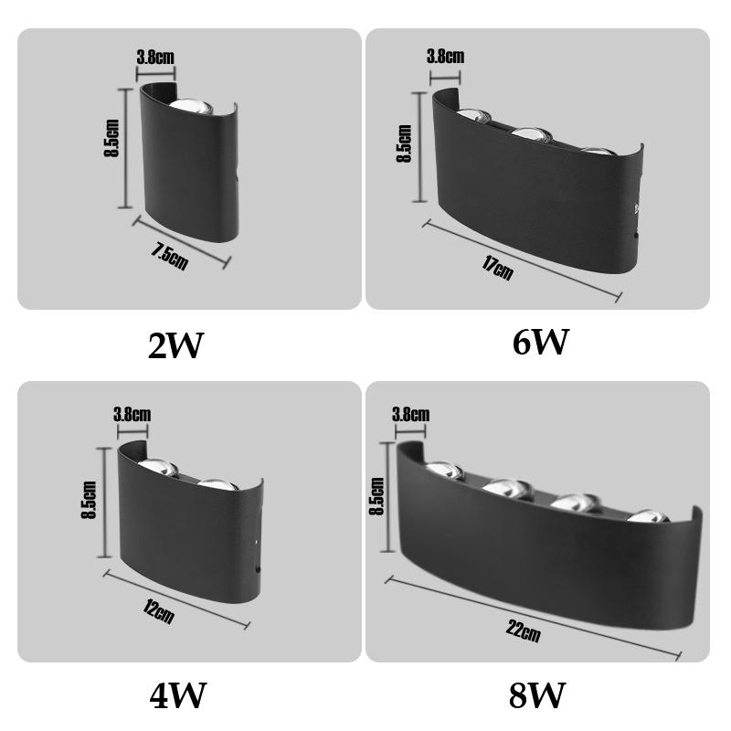 Led Wall Lamp Outdoor Lights Waterproof Sconces Wall Light AC85-265V For Home Indoor Decoration Bedroom Living Room Lighting
