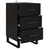Nightstand Black Oak Look 40 x 40 x 66 cm Particleboard