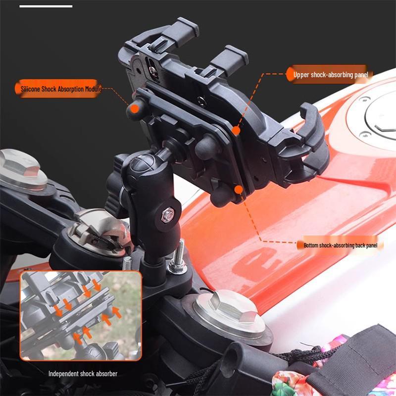 360° Rotation Shock-Absorbing Phone Holder for Bikes & Electric Vehicles