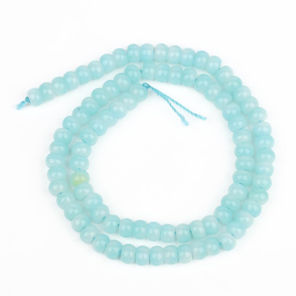 4x6mm 1pcs Natural Stone Beads Gradient Color Jades Chalcedony Abacus Loose Rondelle Beads For Jewelry Making DIY Earrings Bracelet