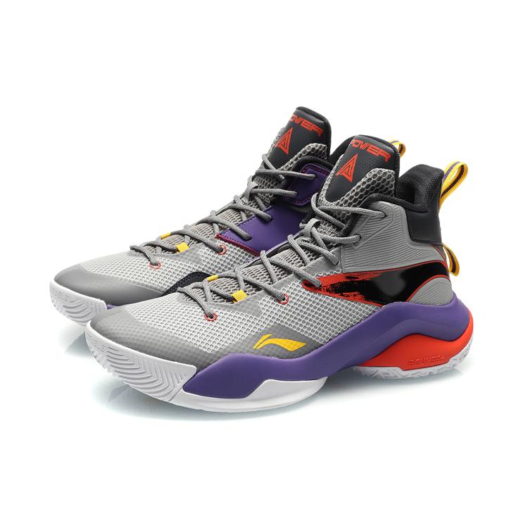 Li Ning Power 7 Comfortable Cushioning Slip Resistant Abrasion Resistant High Top Performance Basketball Shoes Men's ABPQ041-3
