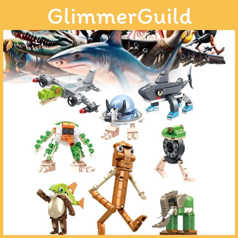 Tungtungsahur Wooden Stick Man Building Blocks Collectible Toy For Kids