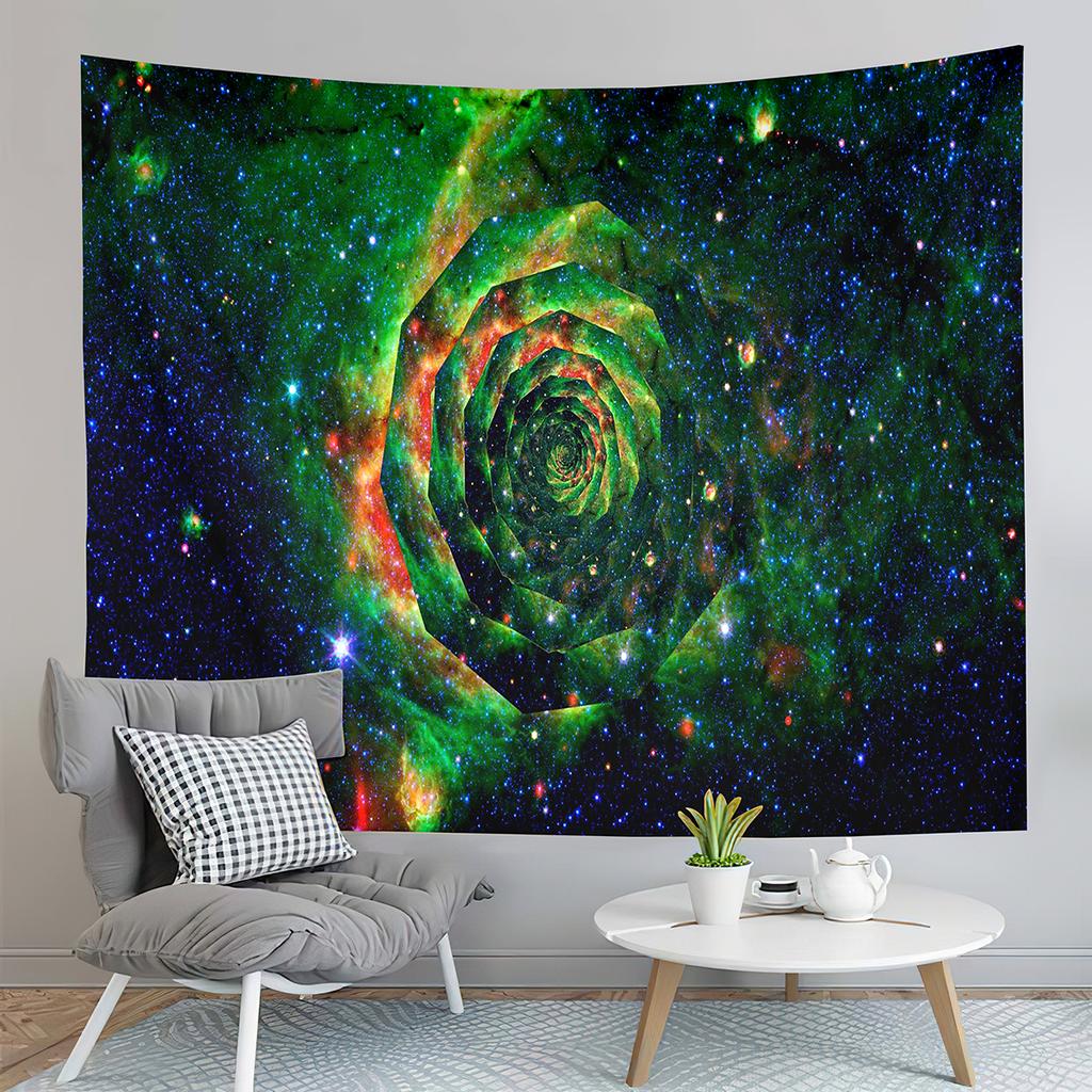 Galaxy Tapestry Mysterious Planet Tapestry Psychedelic Outer Space Tapestry Home Living Room Bedroom Dorm Decor Background Cloth