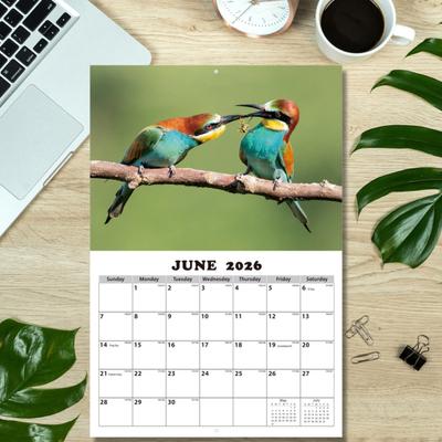 2026 Funny Dog Wall Calendar 12 Month Cute Animal Lovers Decor Spiral Bound Thick Paper Decorative Gift for Pet Owners Office Humor Monthly Layout