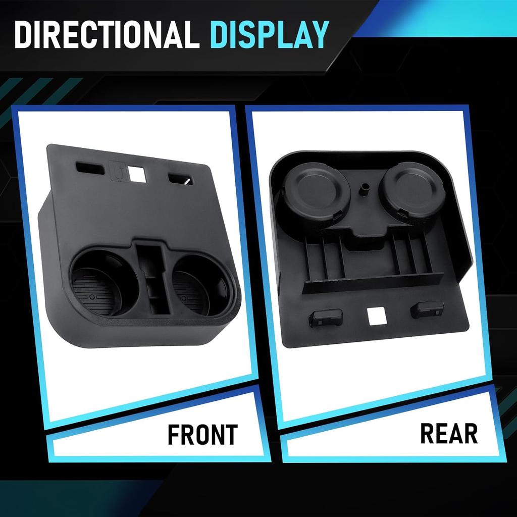 Front Center Console Cup Holder HC3Z-2813562-AB Compatible with Ford F150 2015-, Compatible with F250 F350 F450 Super Duty 2017-, Center Cup Holder