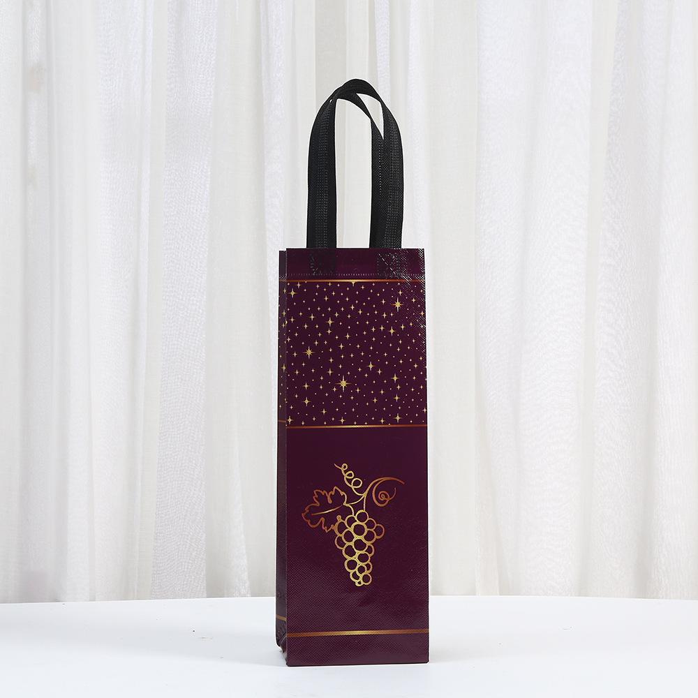 12pcs Wine Bottle Gift Bags Waterproof Non Woven Tote Bags for Party Favor Wine Packaging Bags
