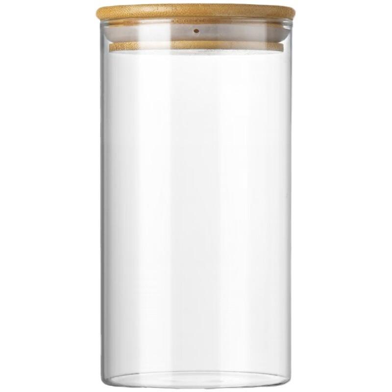 High Borosilicate Glass Food Storage Jar with Bamboo Lid