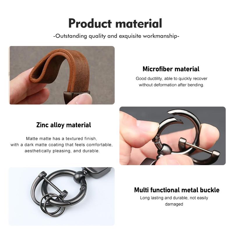 ICPG4 For Skoda 3D Metal Leather Car Keychain Key Ring Auto Emblem Accessories Fabia 1 2 Octavia a7 RS Superb Rapid Yeti Karoq Vision