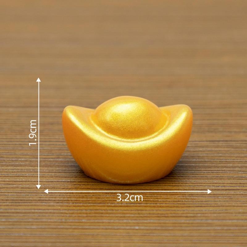 New Year's Wealth-attracting Golden Large Medium and Small Ingots Decorative Accessories Mini Desktop Miniature Ornaments