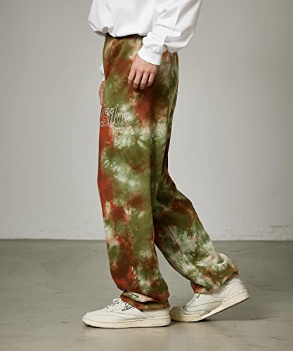 Cyrus Tie Dye Sweat Pants, Men's, Olive, Size L